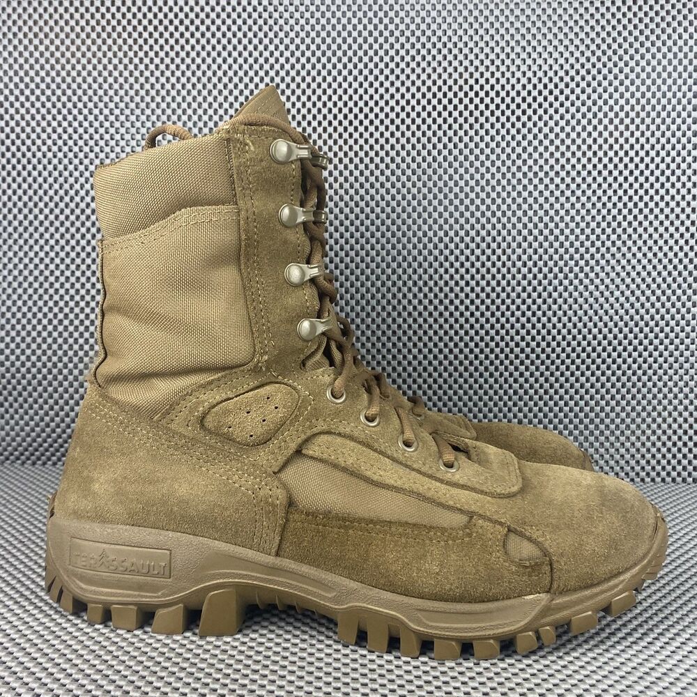 MCRAE T1 Coyote Combat Boots Mens 9.5 R Brown Military Tactical Hot Weather Boot